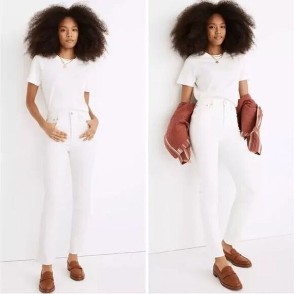 NEW Madewell The High-Rise Perfect Vintage Jean‎ in Tile White, 24 - Picture 2 of 16